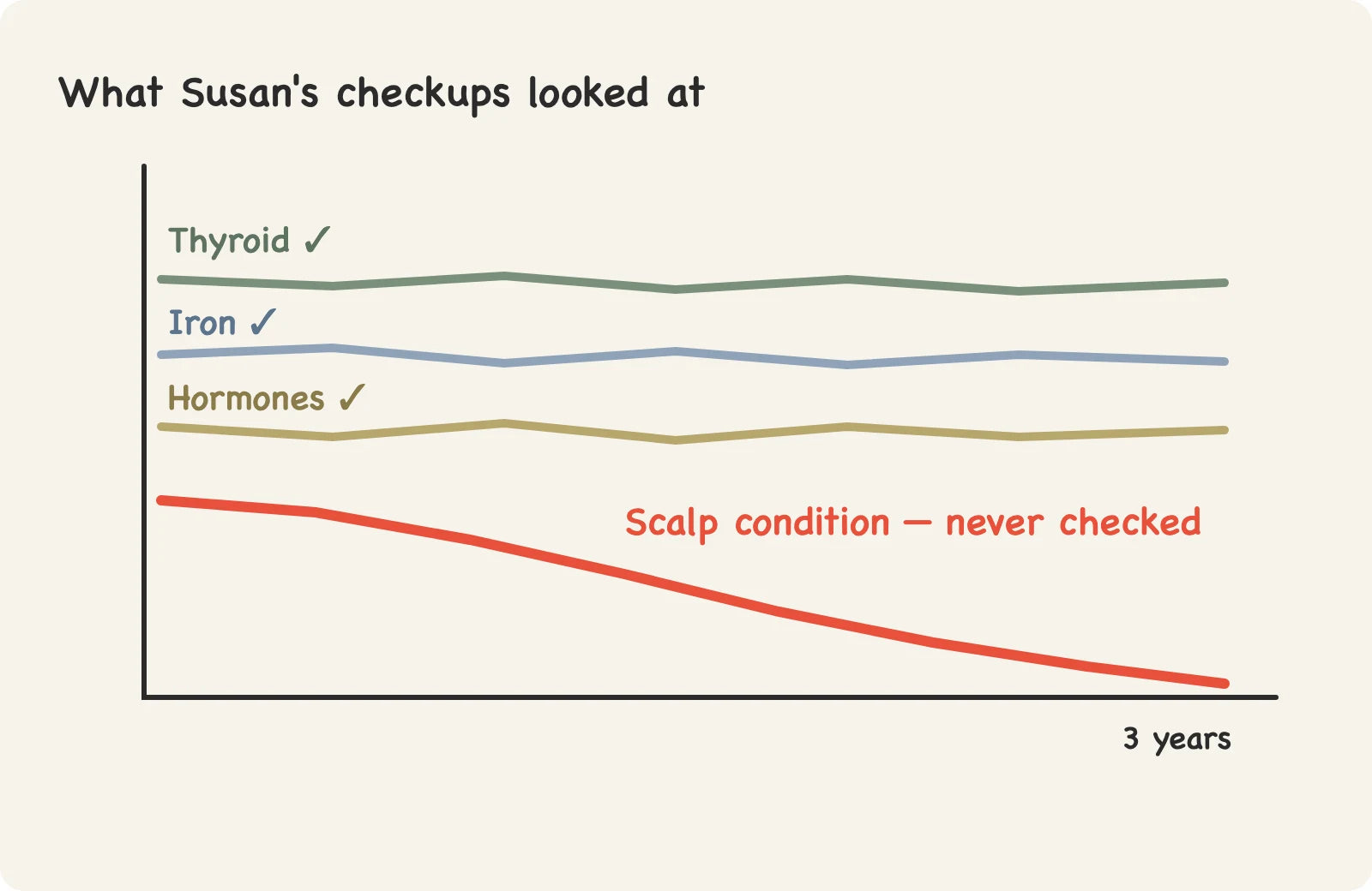 What checkups looked at