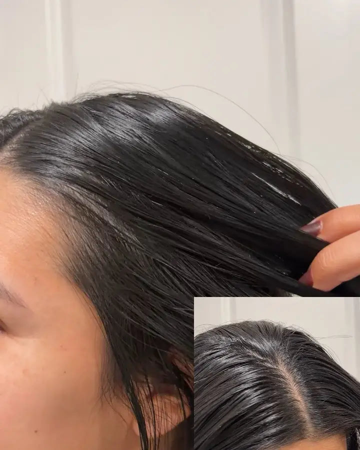 Content creator showing the Yoracare shampoo bar in their bathroom