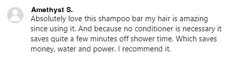 Screenshot of a Facebook comment about the Yoracare shampoo bar