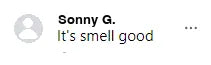 Screenshot of a Facebook comment about the Yoracare shampoo bar