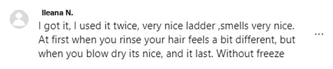 Screenshot of a Facebook comment about the Yoracare shampoo bar