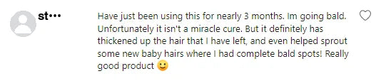 Screenshot of a Facebook comment about the Yoracare shampoo bar