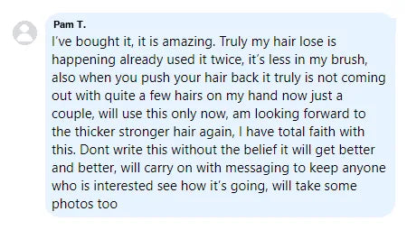 Screenshot of a Facebook comment about the Yoracare shampoo bar