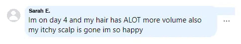 Screenshot of a Facebook comment about the Yoracare shampoo bar