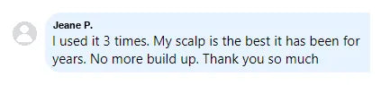 Screenshot of a Facebook comment about the Yoracare shampoo bar